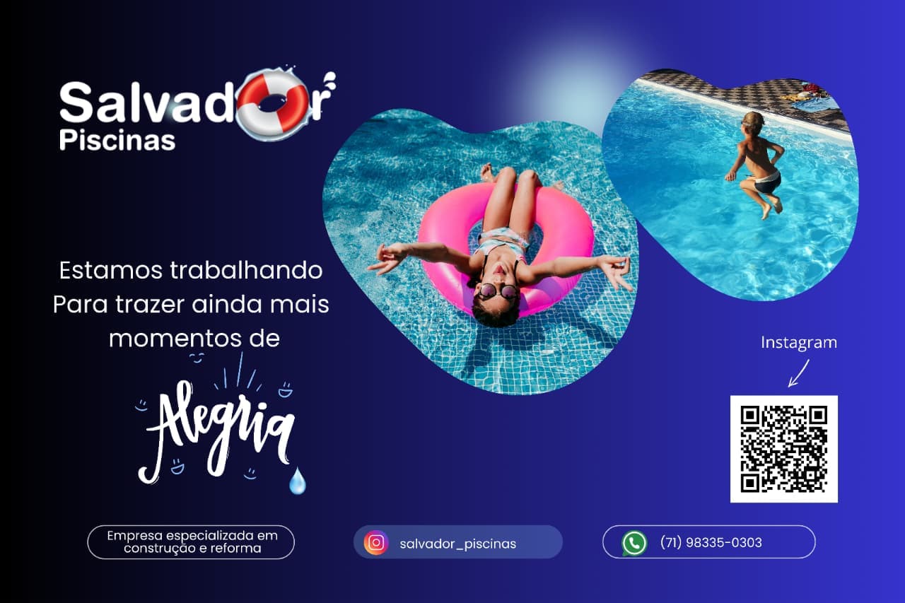 Peça institucional para as redes sociais da Salvador Piscinas