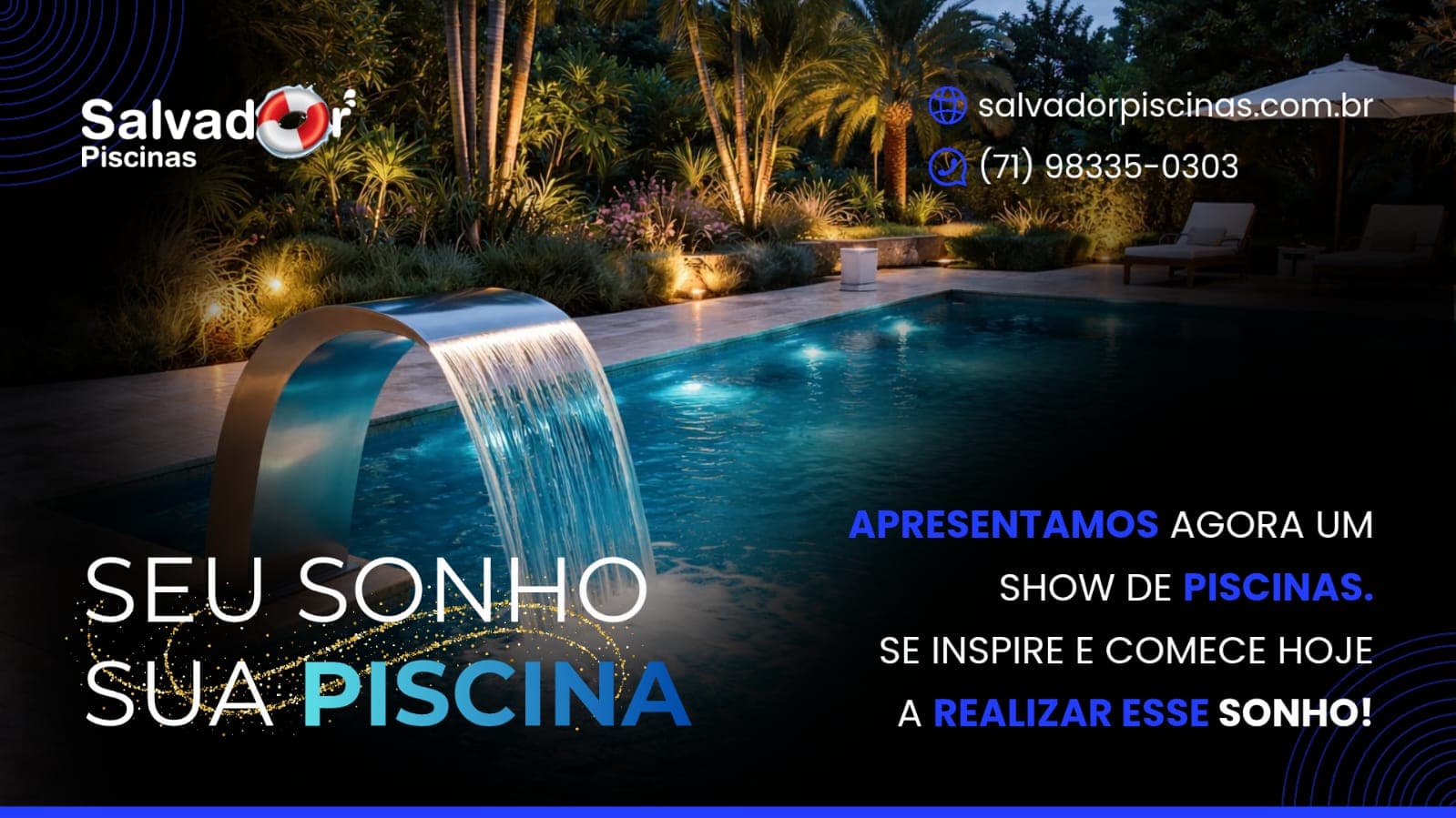 Campanha de piscinas criada para Salvador Piscinas